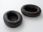 Sony MDR-1R custom handcrafted genuine chocolate brown leather earpads cushions memory foam angled