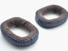 Bowers & Willins PX8 handcrafted custom whole grain real perforated leather plus perforated microsuede ear pads cushions with memory foam