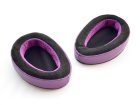 DCA Noire X handcrafted custom full grain real leather plus perforated chamois ear pads cushions with memory foam angled