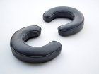 Handcrafted custom whole grain real leather earpads cushions with memory foam double-sided adhesive mounted