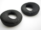 Sony MDR-R10 removable handcrafted ear pads cushions mod, perforated alcantara with memory foam angled